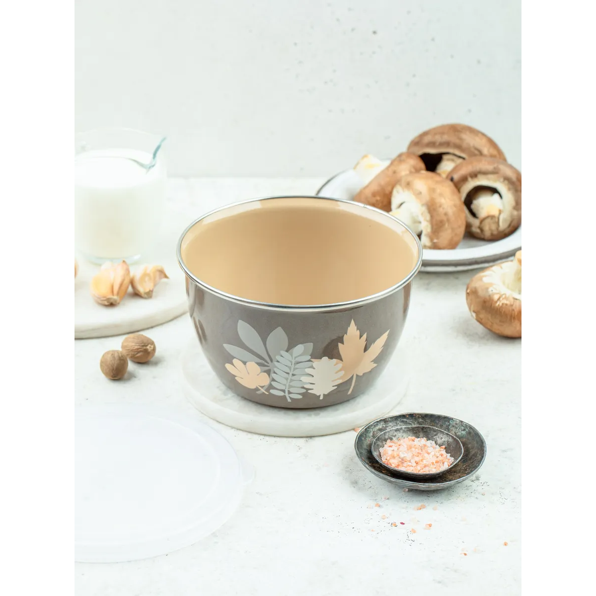 Миска эмалированная Metrot Осенняя соната низкая 1.1 л 7266