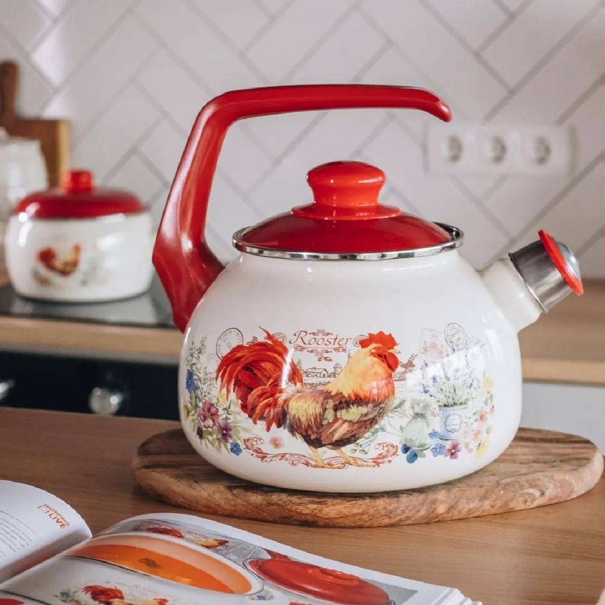 Чайник эмалированный Metrot Золотой Петушок 2.5 л 7385