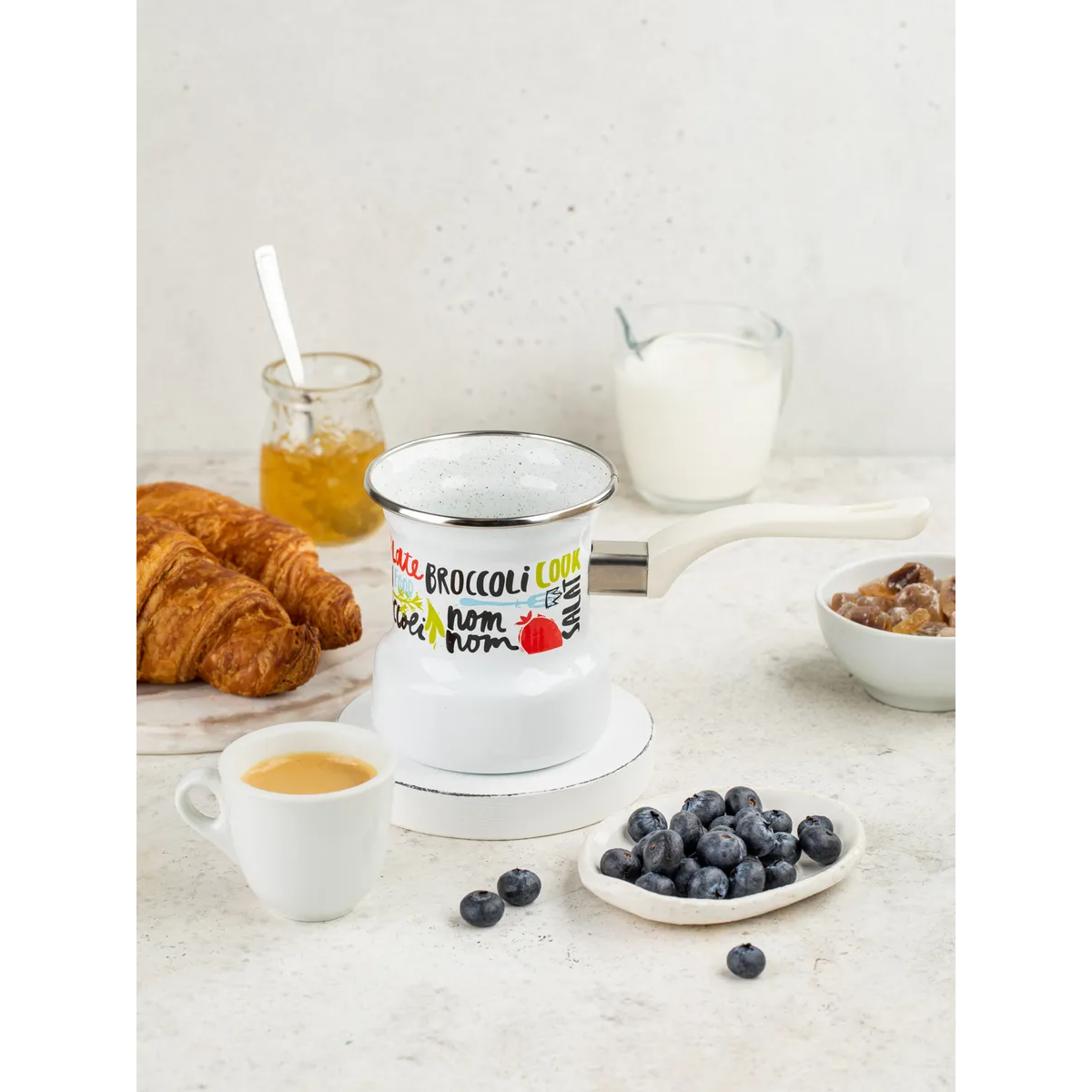 Турка эмалированная Metrot Брокколи 0.4 л 7355