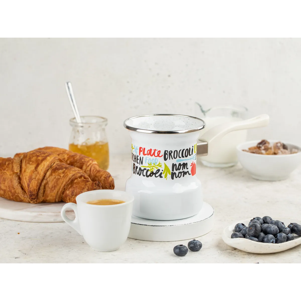 Турка эмалированная Metrot Брокколи 0.4 л 7355