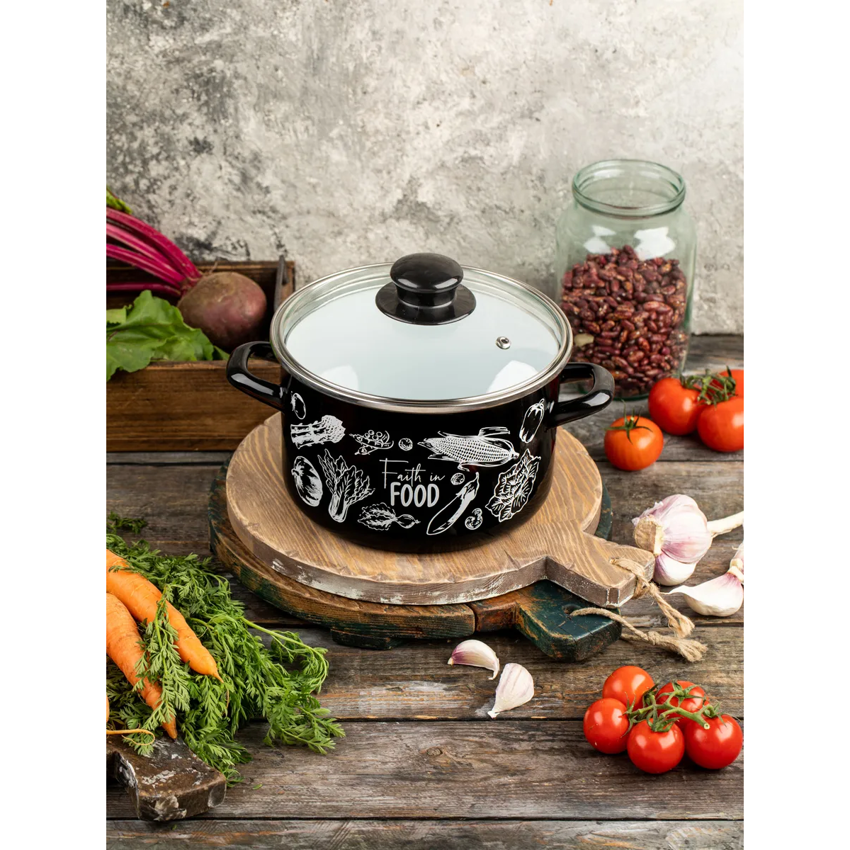 Кастрюля эмалированная Metrot Овощи 3 л 7398