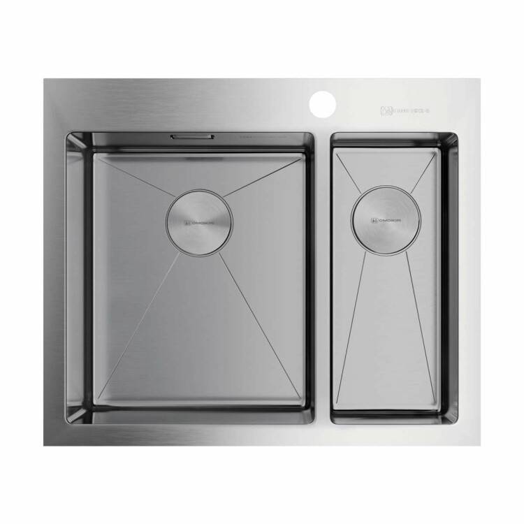 Мойка кухонная OMOIKIRI Akisame 60-2-IN 605x510 мм 2 чаши нержавеющая сталь 4993775
