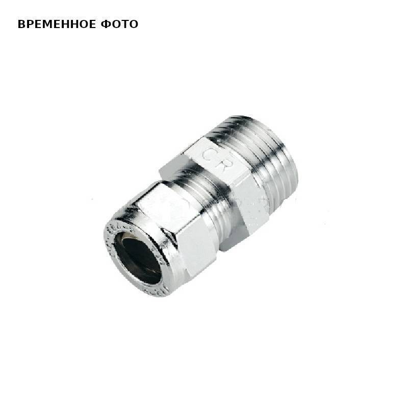 Муфта обжимная Tiemme с наружной резьбой 10x3/8 хромированная 1130142