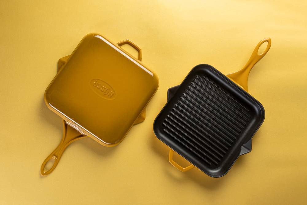 Сковорода-гриль квадратная Hascevher GTV 2828 Yellow 28х28 см A852528