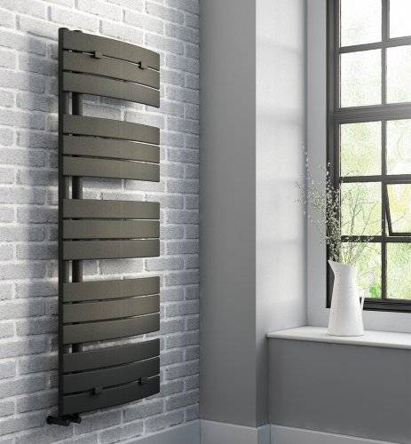 Полотенцесушитель электрический Lazzarini Pieve 1420x550 мм изогнутый антрацит 386484