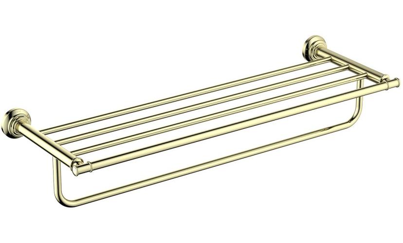 Полка для полотенец Aquanet Классик полированное золото AQ4515PG