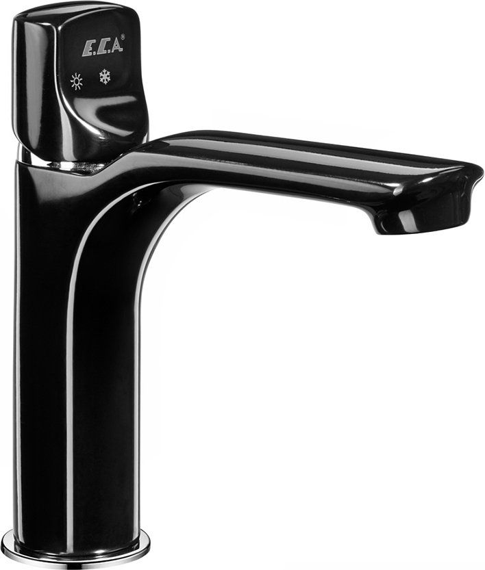 Смеситель для раковины Bravat MYRA 130 без донного клапана черный хром 104508986EX