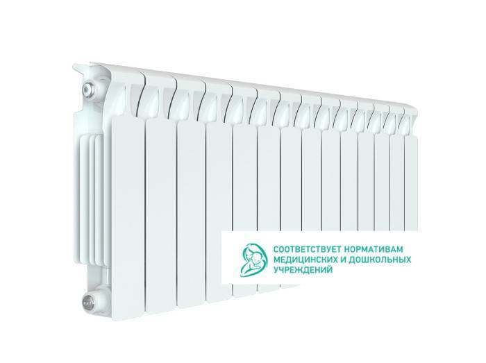 Радиатор биметаллический RIFAR Monolit 350 14 секций боковое подключение Белый 11475