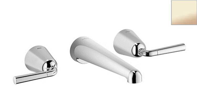 Смеситель для раковины Dornbracht Domicil настенный на 3 отверстия Champagne 36712900-47