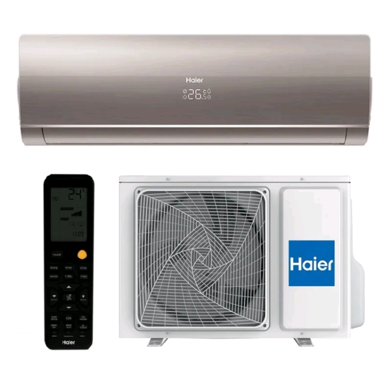 Сплит-система Haier Flexis HSU-24HFF103/R3-G / HSU-24HUF103/R3 on/off золотистый HSU-24HFF103/R3-G / HSU-24HUF103/R3