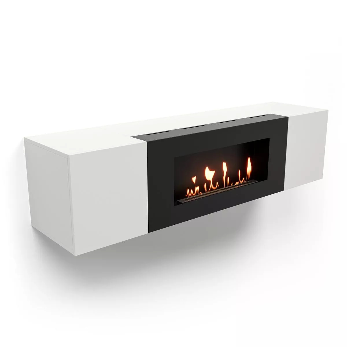 Тумба ТВ с биокамином Firelight BFP-P1600 белая 17986