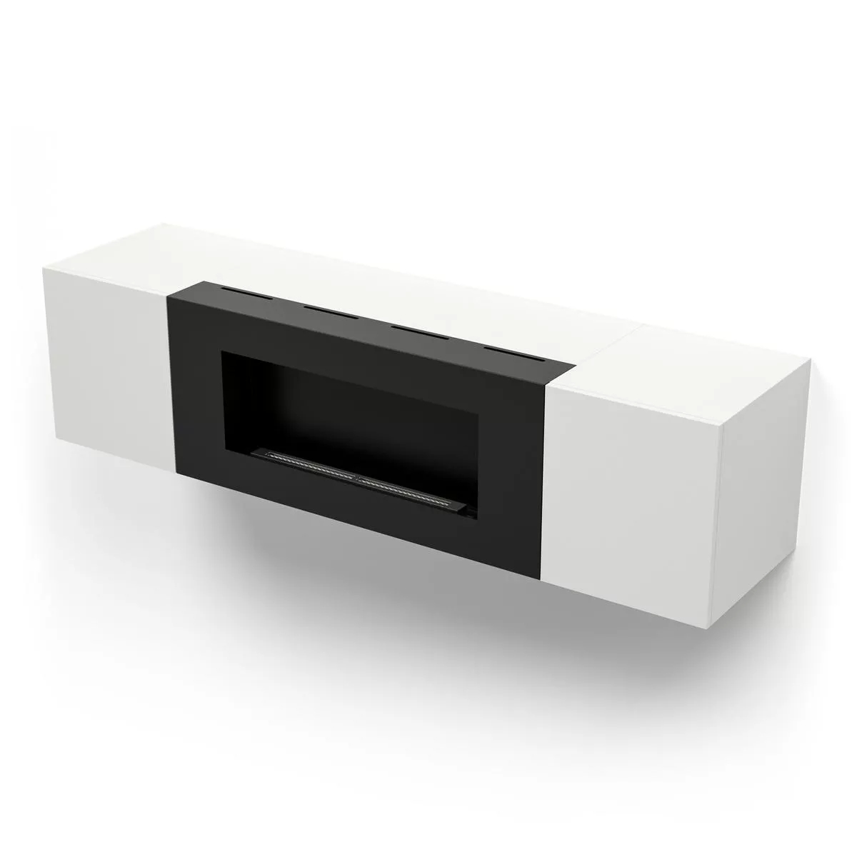 Тумба ТВ с биокамином Firelight BFP-P1600 белая 17986