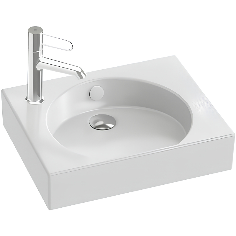 Рукомойник Jacob Delafon Odeon Rive Gauche 45 см с отверстием под смеситель белый EGN112-00