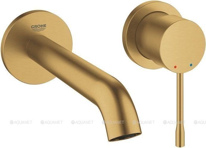 Смеситель для раковины настенный GROHE Essence на 2 отверстия холодный рассвет матовый 19408GN1