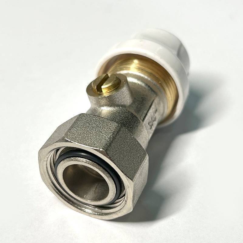 Узел радиаторный прямой одинарный Uni-Fitt 3/4 EK x 3/4 EK с шаровым краном 194N3301