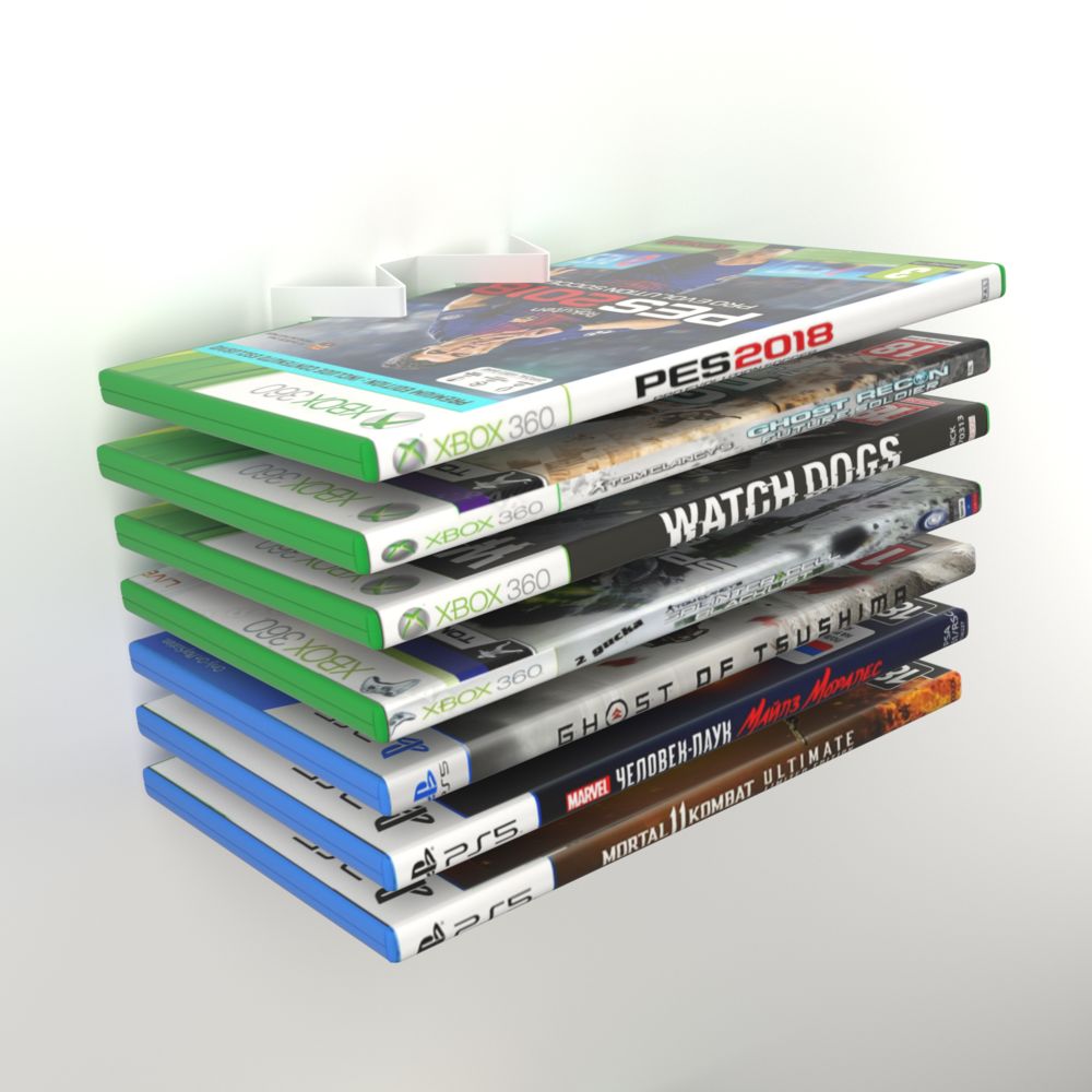 Подставка для хранения дисков Embodiment EMB-DH-W-W настенная белая EMB-DH-W-W