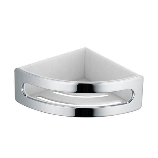 Полка для ванной Keuco Elegance угловая 251х177х70 мм хром/белый 11657010000