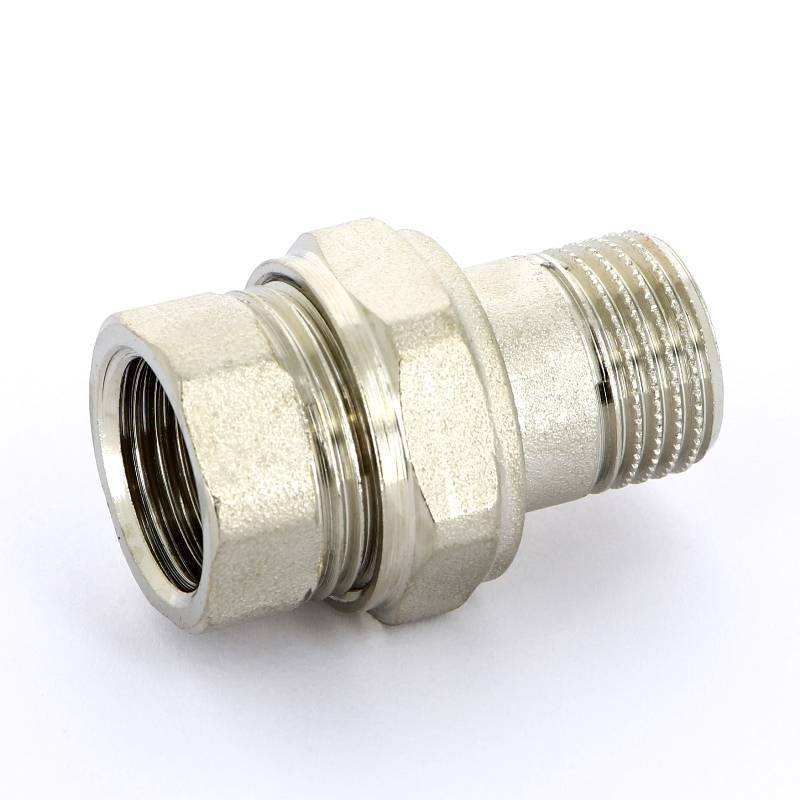 Разъемное соединение НВ Uni-Fitt прямое никелированное с плоской прокладкой 1/2 656N2000