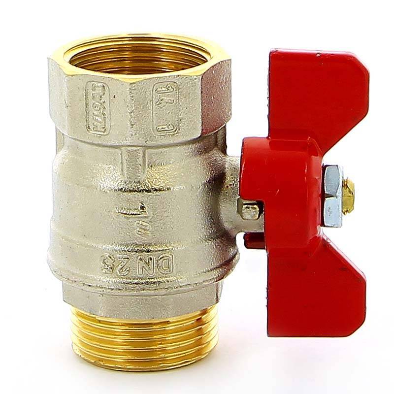 Кран шаровой Tiemme MISTRAL НВ бабочка 1 2360011