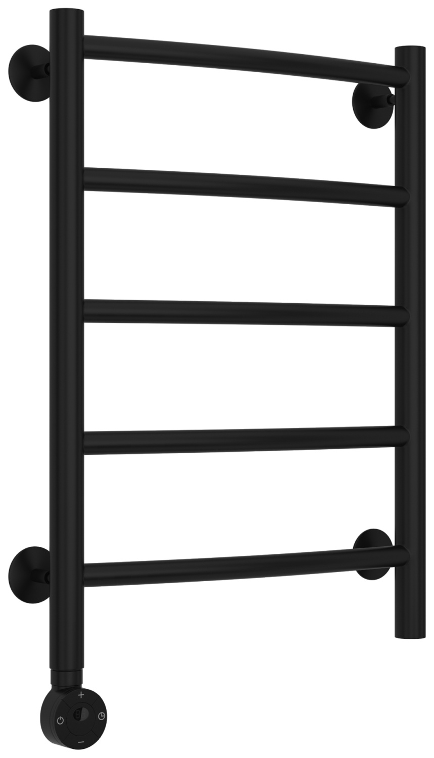 Полотенцесушитель электрический Стилье Формат 12 45.8x60 см выгнутый левый черный матовый 31513-6040