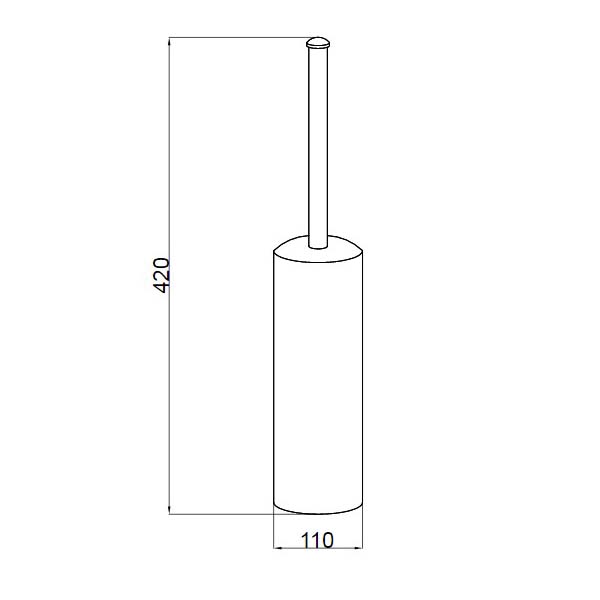Ершик для унитаза Boheme Palazzo напольный золото 10109
