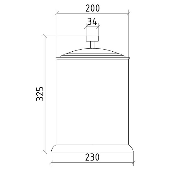 Ведро мусорное напольное Boheme Royal Cristal бронза 10934-BR