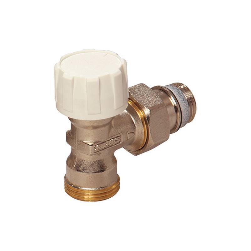 Вентиль термостатический Simplex угловой 1/2 x 3/4 EK с преднастройкой никель F34007