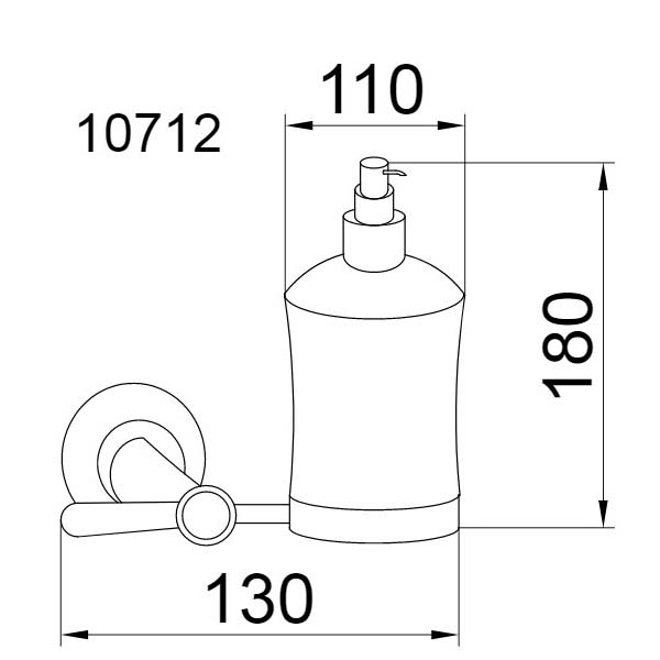 Дозатор для жидкого мыла Boheme Puro подвесной хром 10712