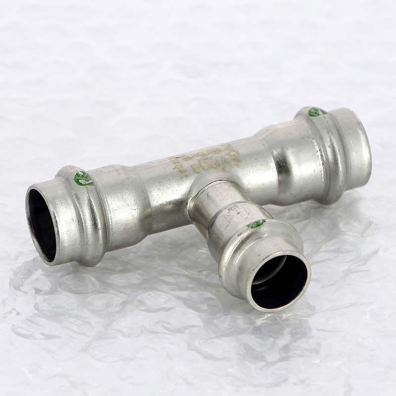 Тройник пресс Viega Sanpress Inox 18x15x18 мм нержавеющая сталь 435929