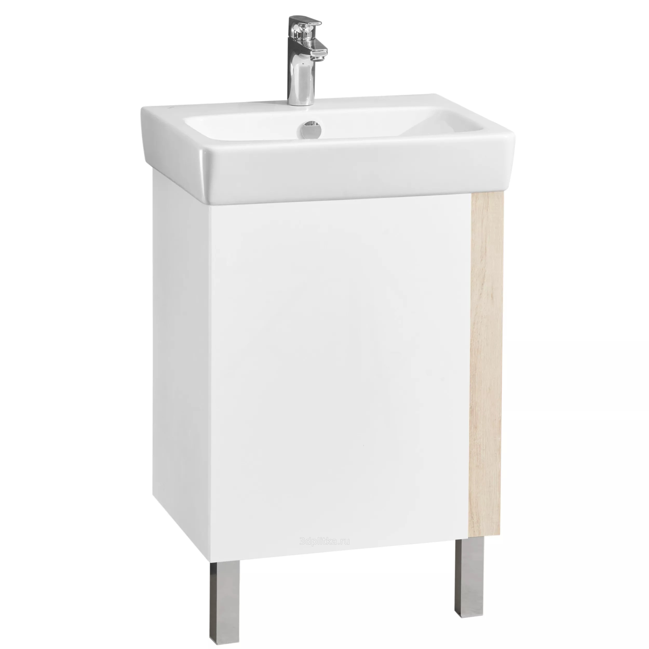 Комплект мебели для ванной Aquaton Кантри 55 Белый/Дуб Верона с раковиной НЕО-55 1A2576K0AHB20