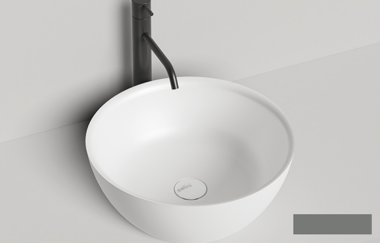 Раковина накладная Salini ALDA 02 425x425x155 мм матовая RAL 7005 1102210MFRAL7005matt