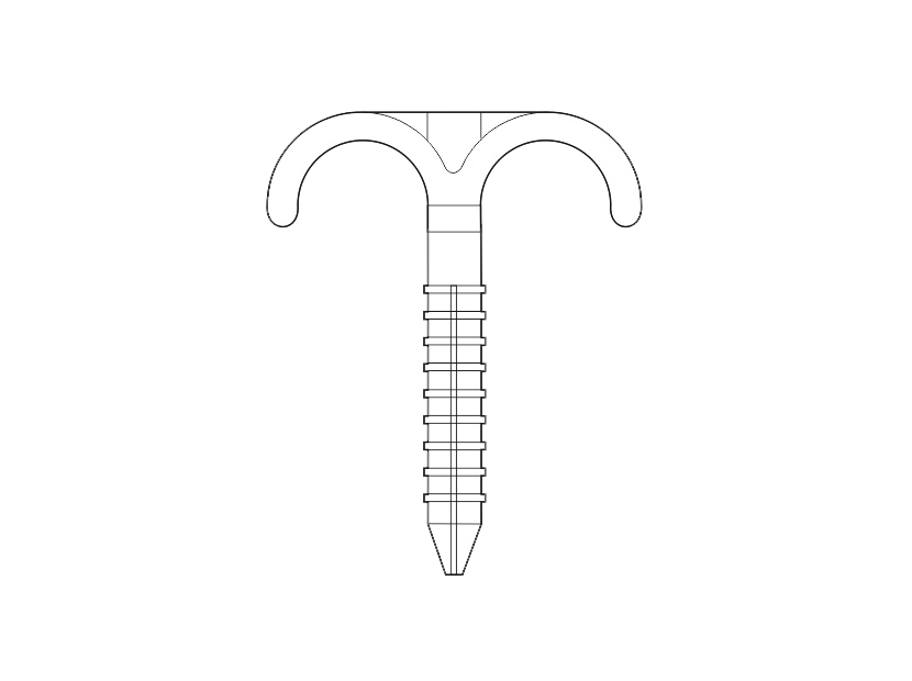 Дюбель-крюк двойной Royal Thermo d16-32 мм 100 мм НС-1019831