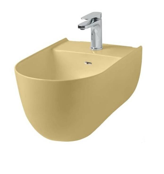 Биде подвесное Artceram The One 350х520х280 мм желтый цинк THB0011200