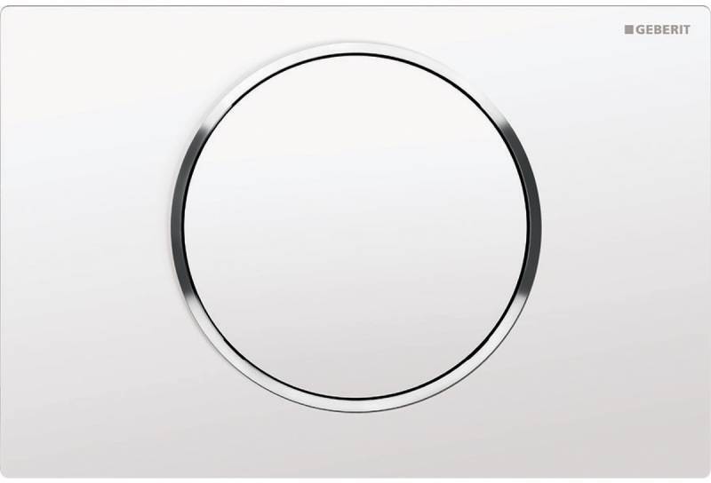 Смывная клавиша Geberit Sigma10 смыв-стоп белый/глянцевый хром 115.758.KJ.5
