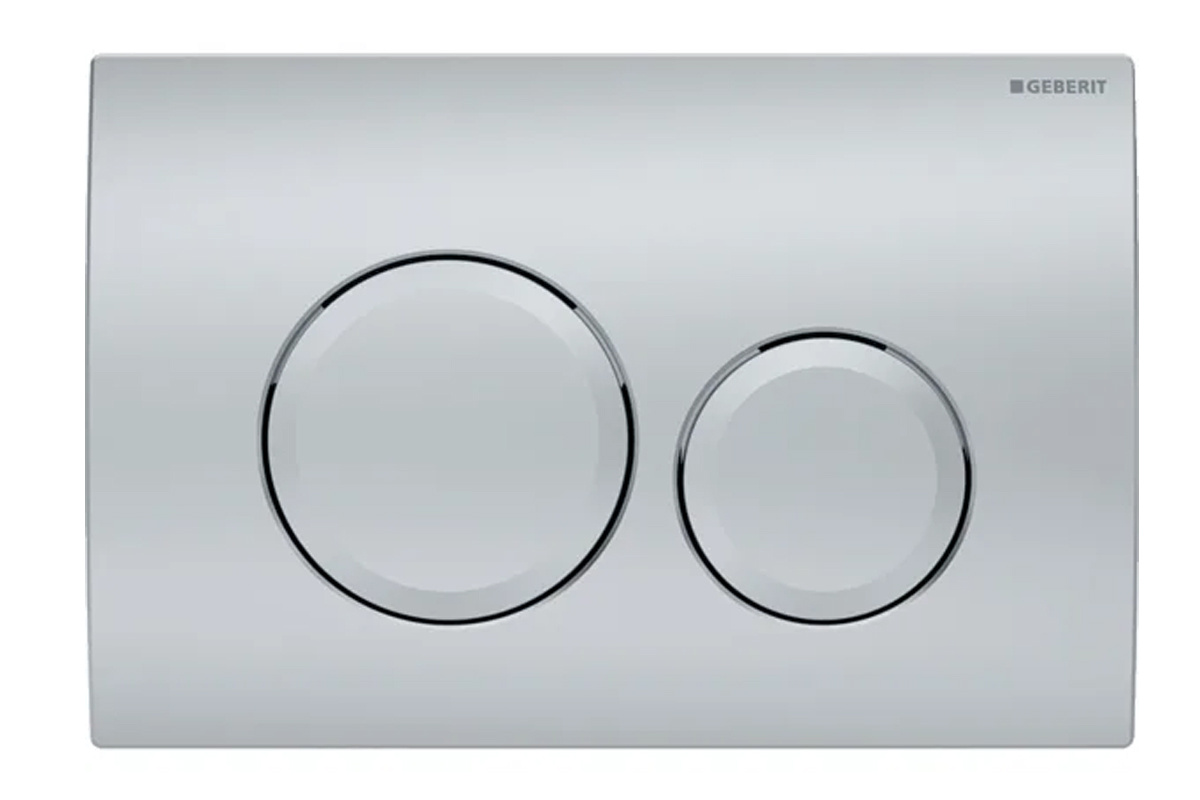 Смывная клавиша Geberit Delta20 двойной смыв матовый хром 115.127.46.1