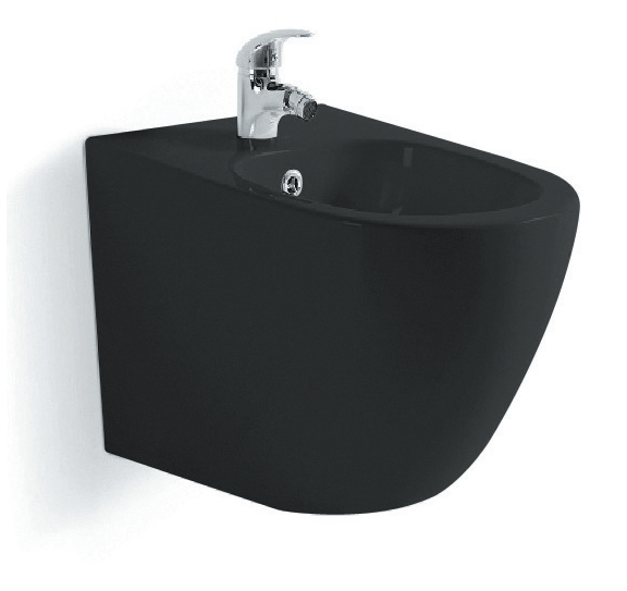 Биде подвесное Aquanet Европа 510x355x311 мм черный матовый AQ1016-MB