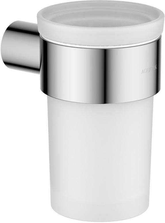 Стакан с держателем Aquatek Лира хром AQ4427CR