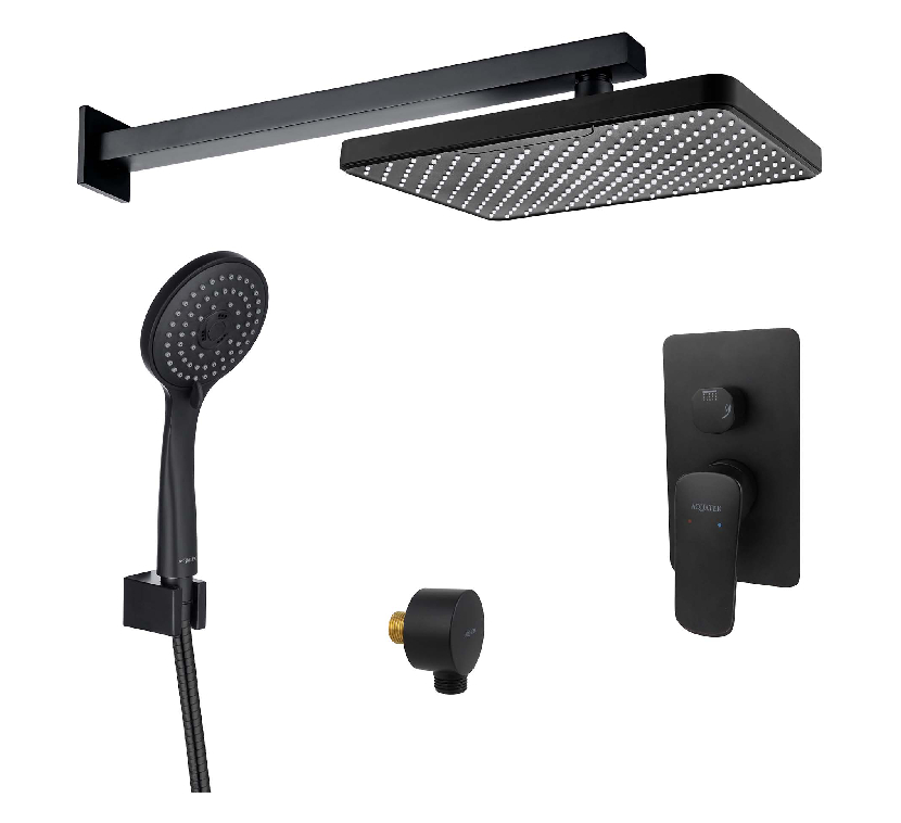 Душевой комплект 4 в 1 Aquatek Вега (AQ1046MB+AQ2081MB+AQ2454MB+AQ2010MB) AQ1072MB