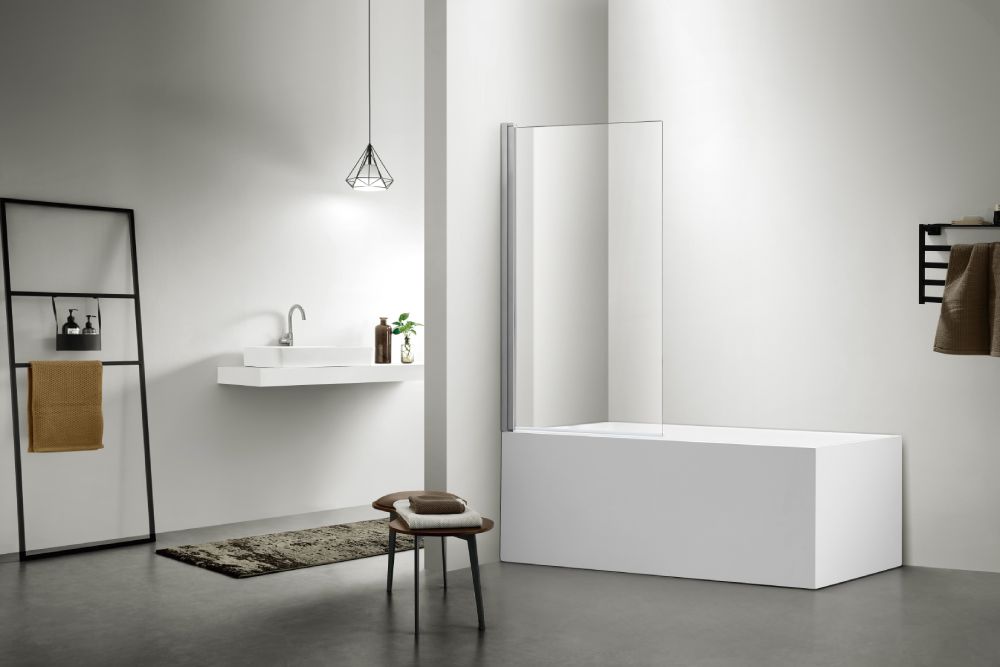 Шторка на ванну Aquanet Delta SBA 08015CH 800x1500 мм поворотная хром AQ DEL SBA 08015CH