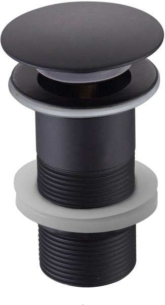 Сливной набор для раковины Aquanet Push-open без перелива матовый черный AQ6000MB