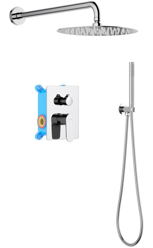 Душевой комплект 3 в 1 Aquanet Oberon 2 режима хром AQ1272CR