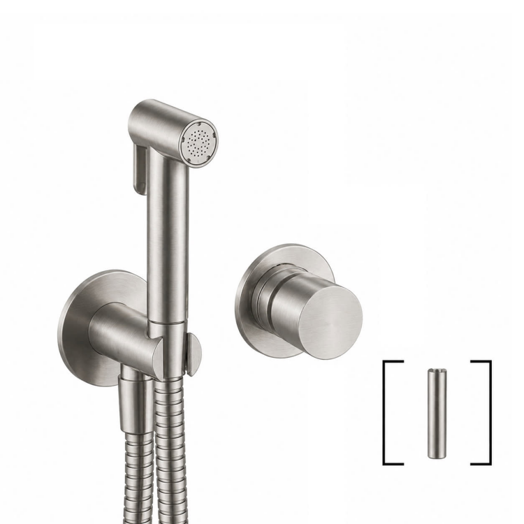 Гигиенический душ со смесителем Fantini Brushed Stainless Steel 5093E857B