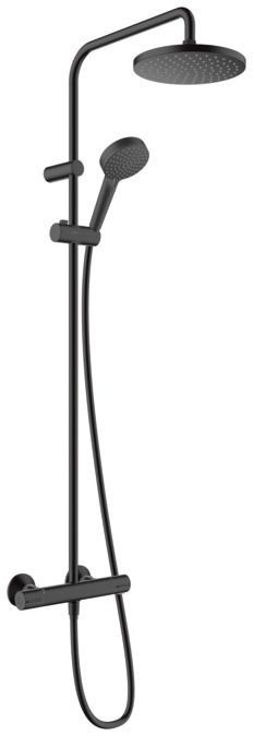 Душевая система с термостатом hansgrohe Vernis Blend Showerpipe 200 матовый черный 26276670