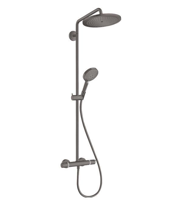Душевая система Croma Select S 280 1jet Showerpipe шлифованный черный хром 26890340