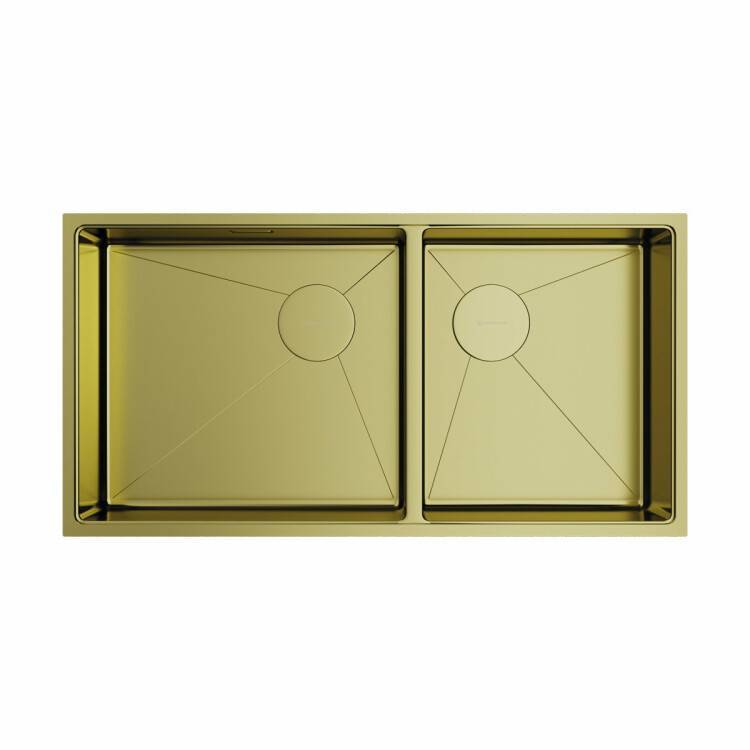 Кухонная мойка OMOIKIRI TAKI 85-2-U/IF 850x440 мм 2 чаши светлое золото 4997038