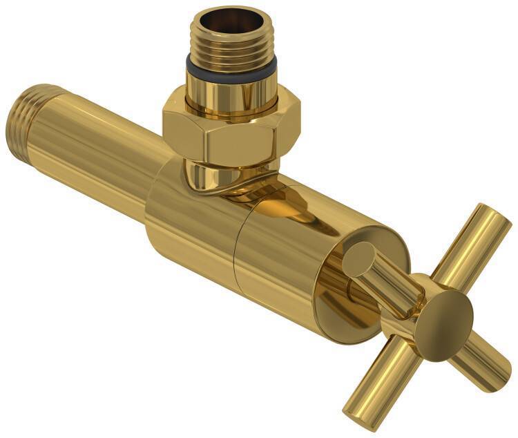 Вентиль Сунержа Крест угловой G 1/2 x G 1/2 золото 03-1408-1212