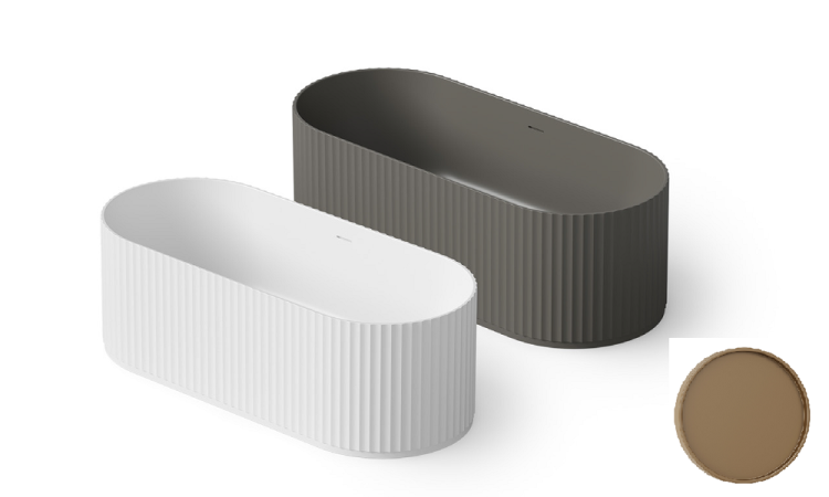 Ванна DEA Design Stripes 1700x720x560 мм Dark Camel matt DD880317001