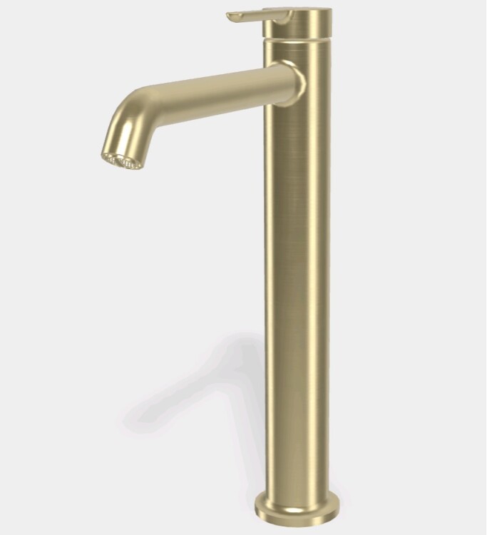 Смеситель для раковины FIMA Carlo Frattini Snap высокий шампань брашированная F3111HHS