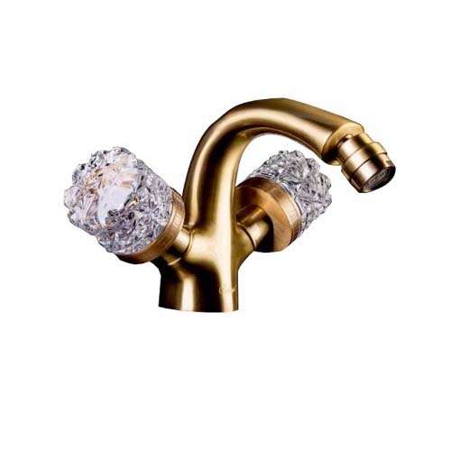 Смеситель для биде Boheme Crystal двухвентильный бронза 316-CRST