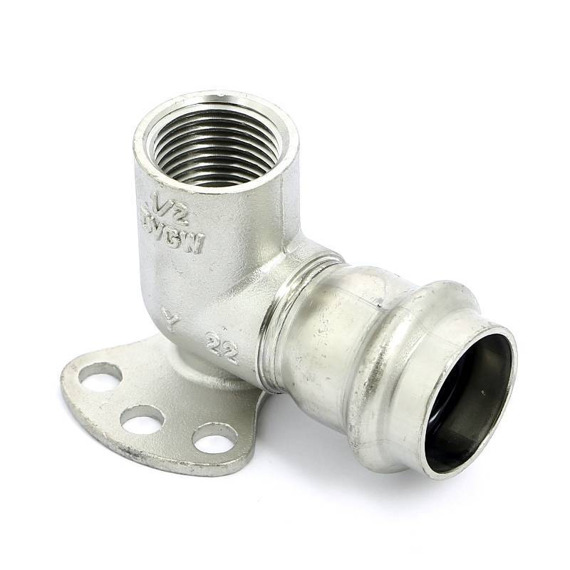 Водорозетка пресс Viega Sanpress Inox из нержавеющей стали 22х1/2 ВР 437268